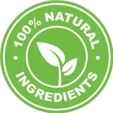 100% natural ingredients badge